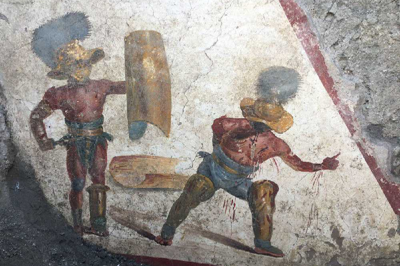 Gli affreschi dei Gladiatori nella Regio V